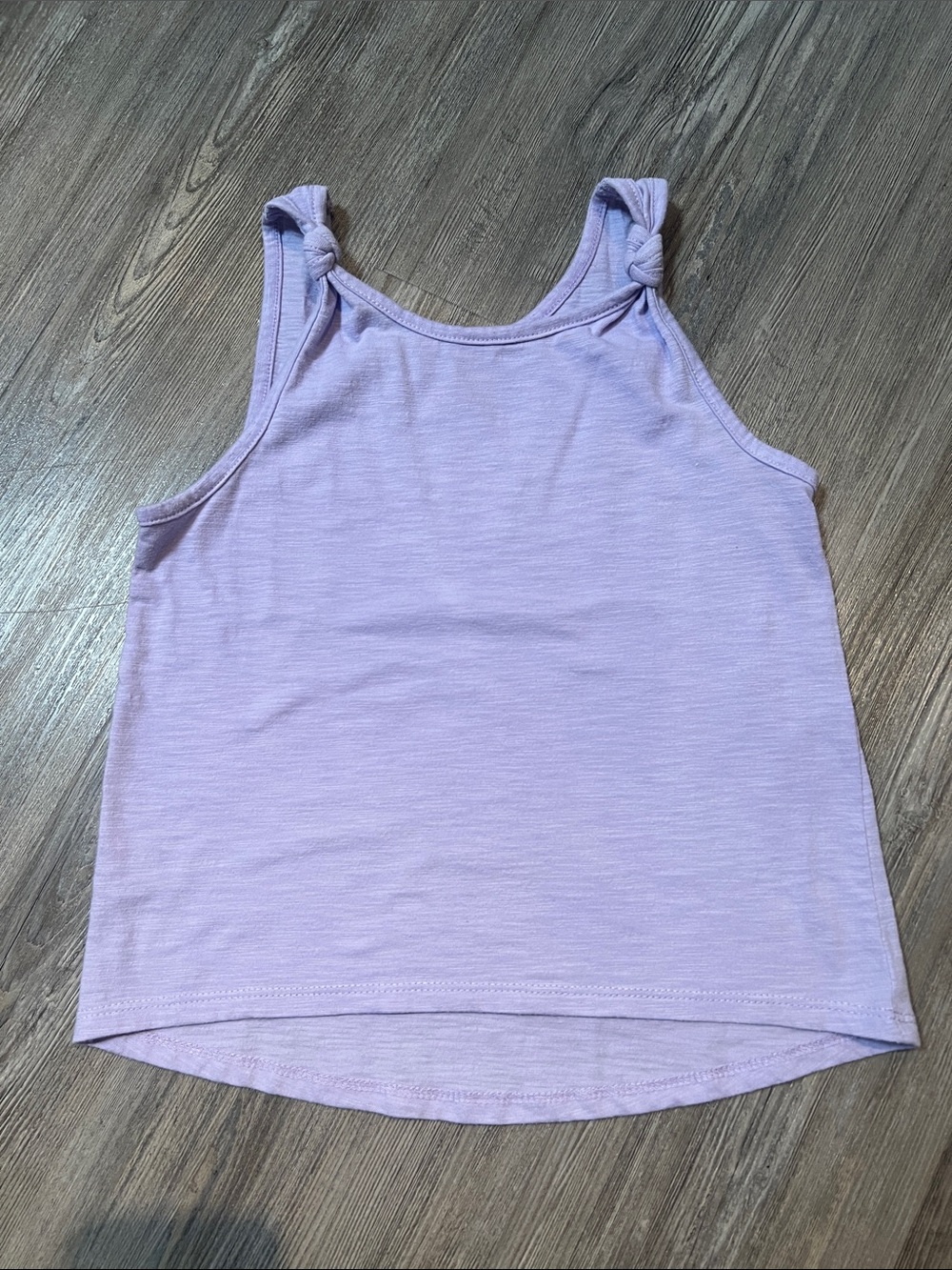 Girls' Lilac Knot-Shoulder Tank Top